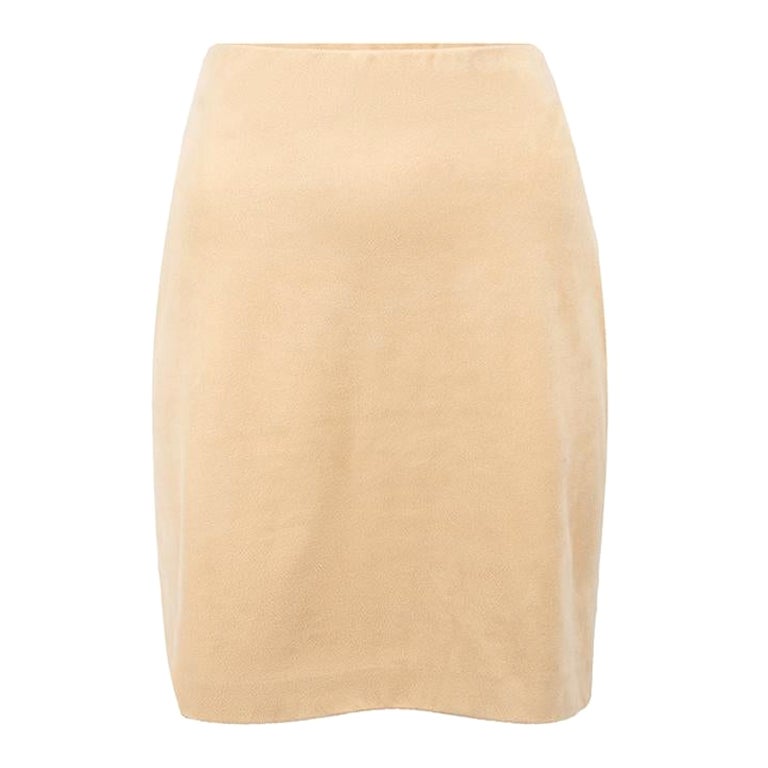 Wolford Women's Beige Faux Suede Mini Skirt