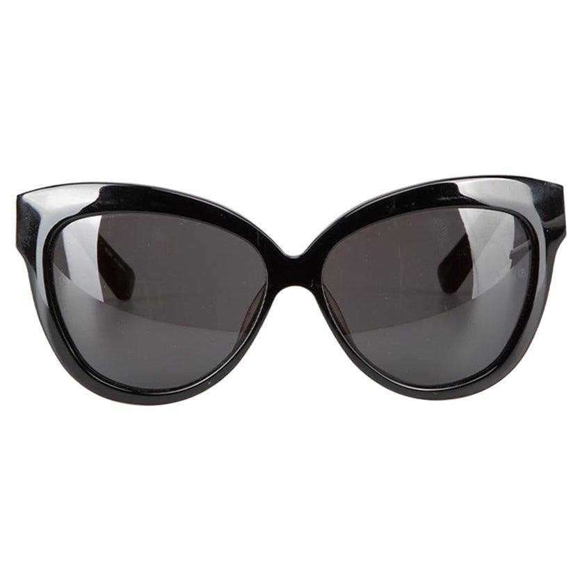 Linda Farrow Women's Black Oversized Black Lenses Sunglasses For Sale