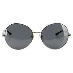 Stella McCartney Damen-Sonnenbrille aus schwarzem Metall in Übergröße