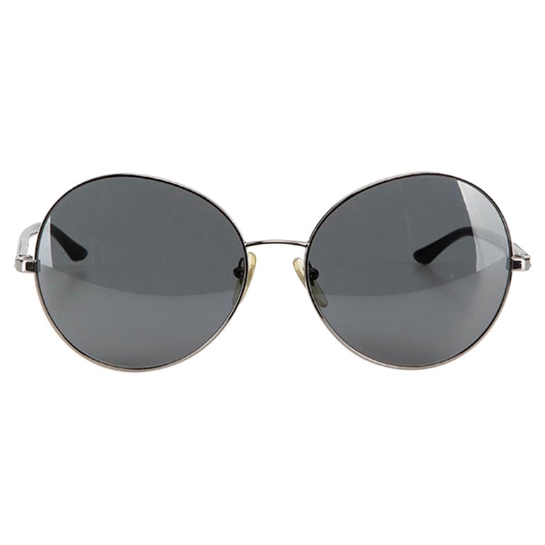 Chanel Metal Raffia Braided Round Sunglasses at 1stDibs