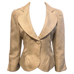 Archive 2007 Armani Collezioni cropped one button evening jacket in python 