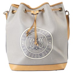 Moschino Women's Love Moschino Beige & Blue Logo Detail Bucket Bag