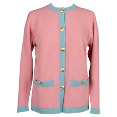Chanel Twin-Set in Pink and Blue Cashmere