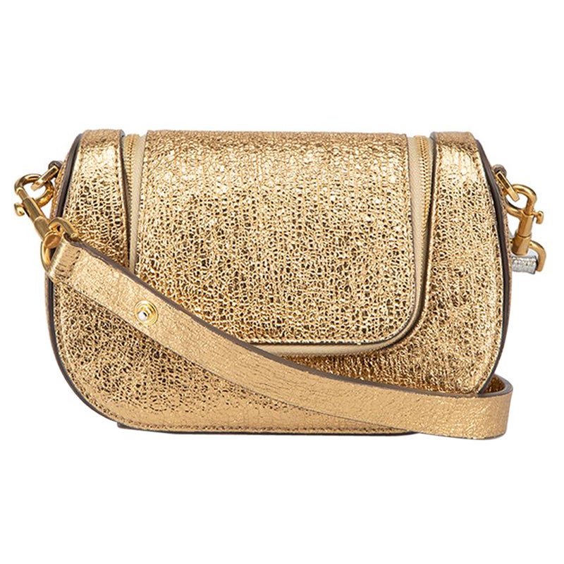 Anya Hindmarch Women's Gold Leather Mini Crossbody Bag For Sale at 1stDibs
