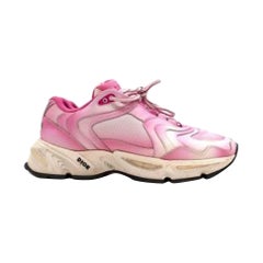 Dior CD1 baskets épaisses en cuir rose