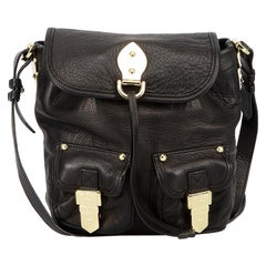 Mulberry Damen-Umhängetasche aus schwarzem Leder Tillie