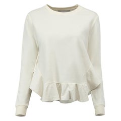 Stella McCartney Damenpulloverhemd mit Cremefarbenem Rüschenbesatz