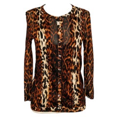 Christian Dior Leopard Print Top and Cardigan Set, 2008