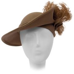 Vintage 80s Jack McConnell Taupe Hat