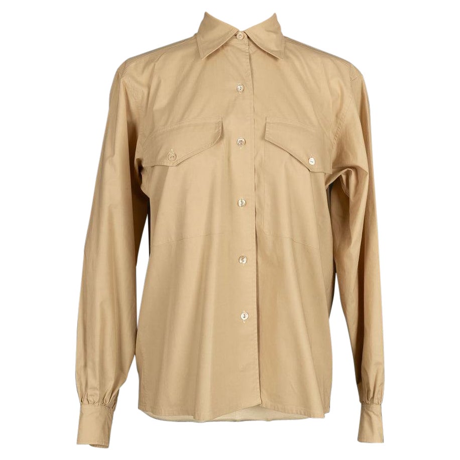 Yves Saint Laurent Beige Cotton Shirt