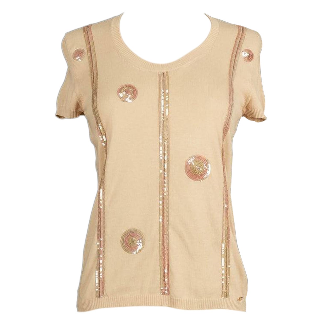 Chanel Sequined Wool Top, Spring 2006 For Sale