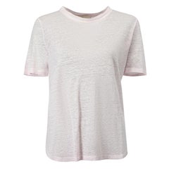 Used Maje Women's Pink Linen T-Shirt