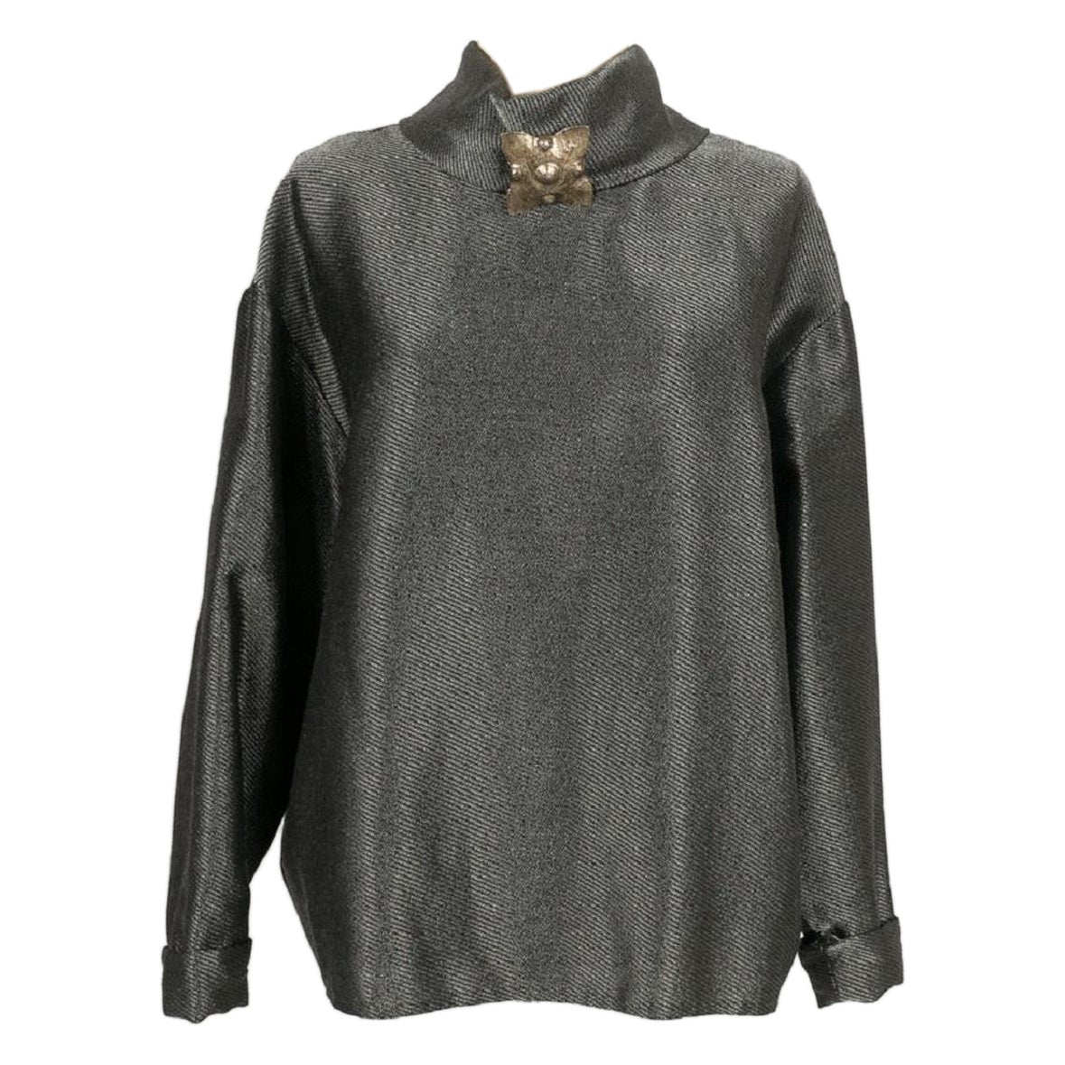 Lanvin Grey Wool Top, Fall 1989 For Sale