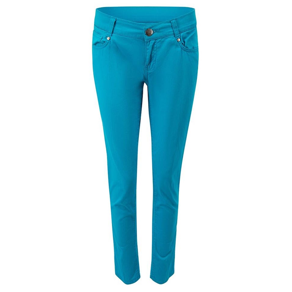 Versace Women's Versace Jeans Vintage Blue Skinny Trousers For Sale at