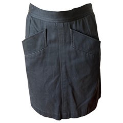 Gonna nera Yves Saint Laurent rive Gauche, vintage nuova mai utilizzata
