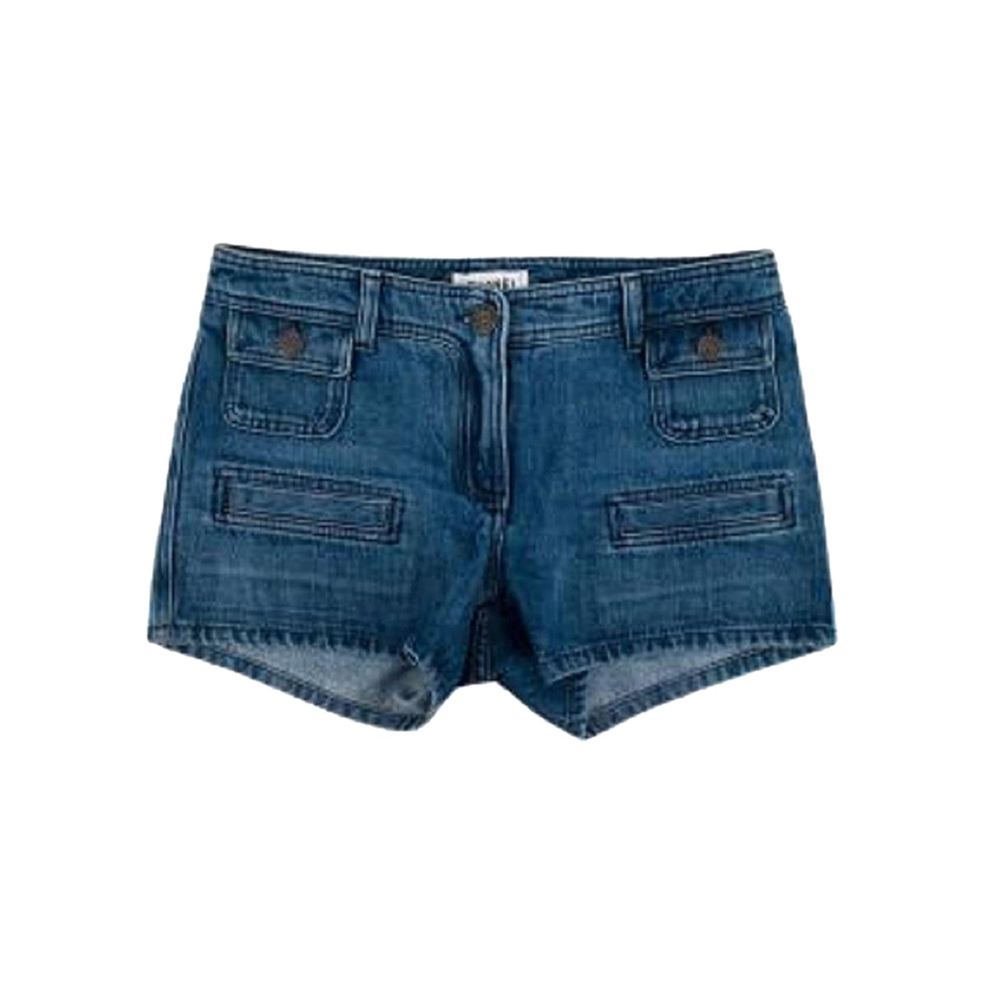 Chanel Paris-Dallas Blue Denim Mini Shorts For Sale