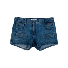 Chanel Paris-Dallas Blue Denim Mini Shorts