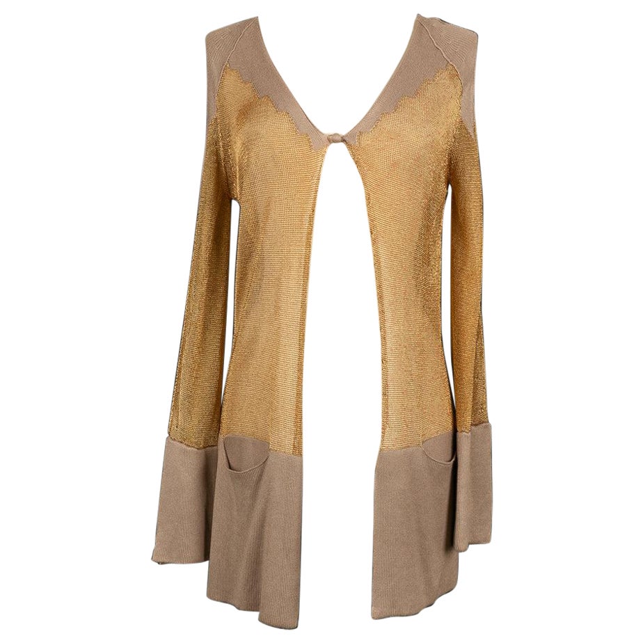 John Galliano Blue zip cotton cardigan
