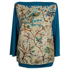 Vintage Hermès Silk & Knit Polo Shirt on Theme "Pavement" 