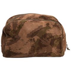 Bottega Veneta Camouflage Suede Dopp Kit