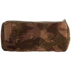 Bottega Veneta Camouflage Suede Makeup Bag