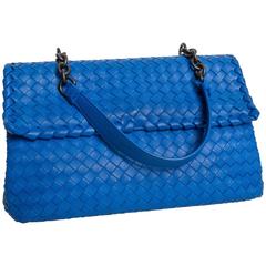 Bottega Veneta Blue Olimpia Shoulder Bag