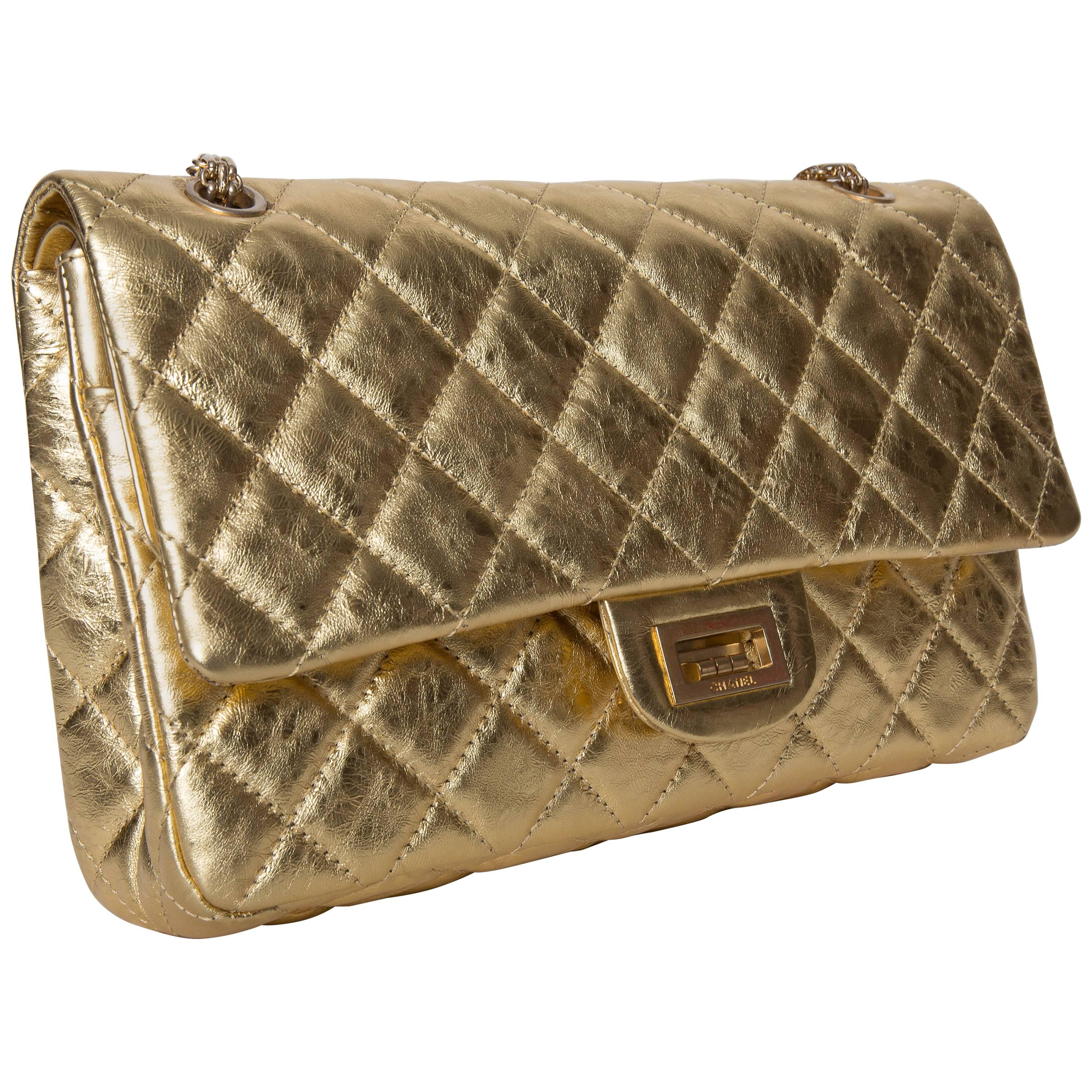 Chanel Gold Jumbo Double Flap Shoulder Bag With Chanel Box and Dustbag, 2008  