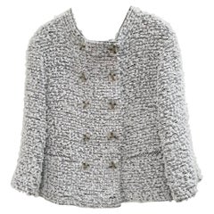Chanel 2011 Double-Breasted Tweed Blazer Jacket 