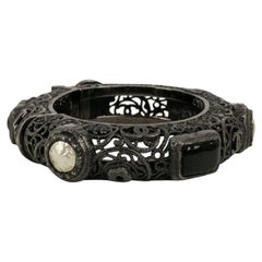 Chanel, Armband aus dunklem Silbermetall, 2011