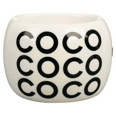 Retro Chanel White Bakelite Bracelet, 2001