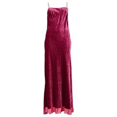 Martin Margiela Pink Velvet Gown 1995