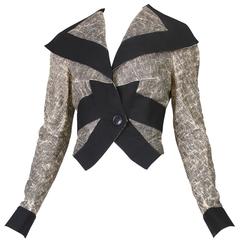 Vivienne Westwood Fitted Graphic Distressed Jacket w/Oversized Collar 7