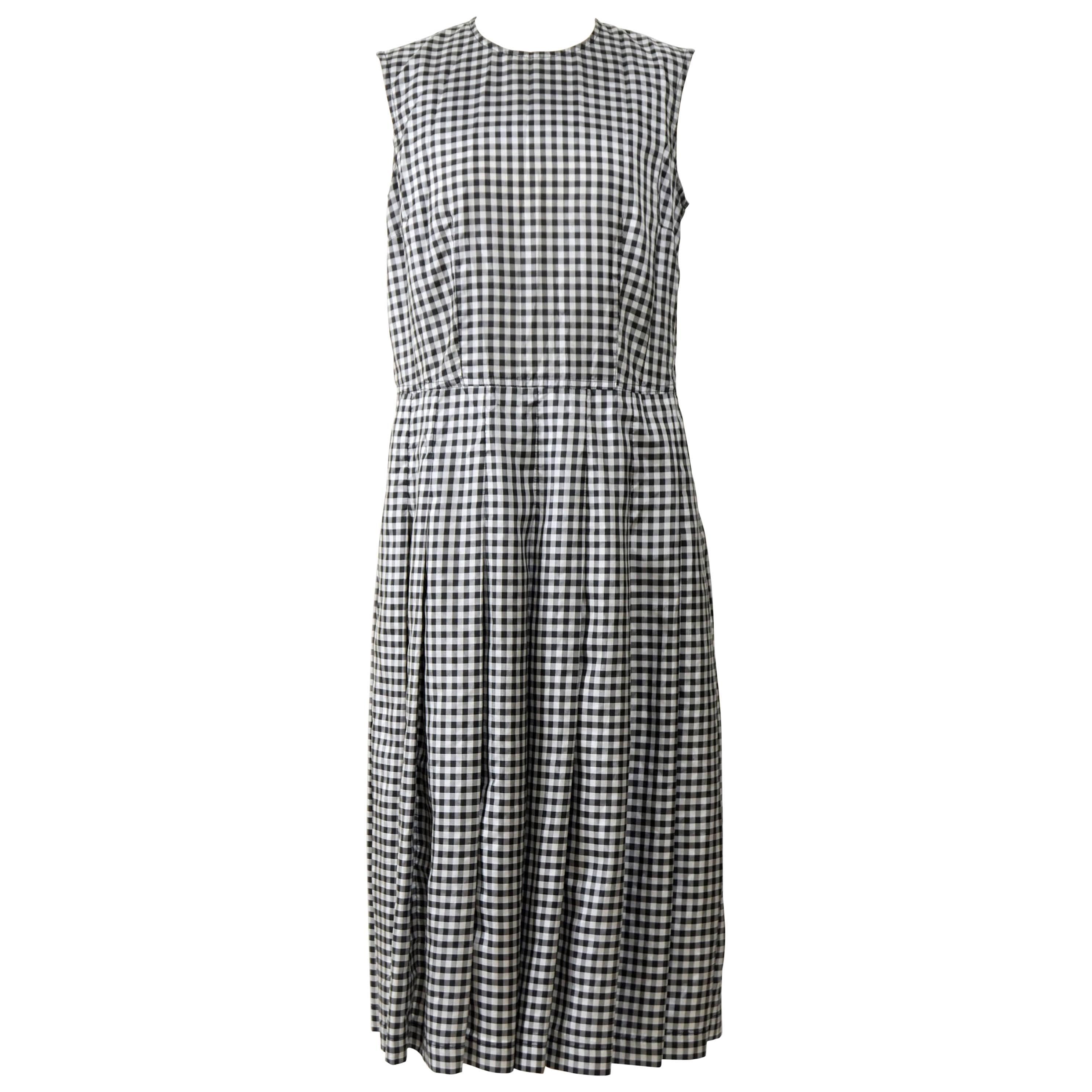 COMME des GARCONS Black and White Gingham Dress