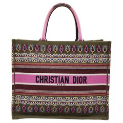 Dior Multicolor Embroidered Canvas Large Book Tote