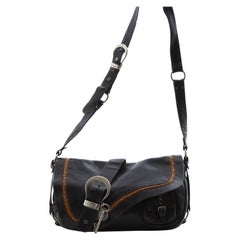 Christian Galliano for Christian Dior "Gaucho" borsa a tracolla nera e marrone, ss 2006
