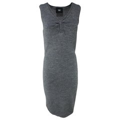 Used DOLCE & GABBANA - Grey Alpaca Wool Knit Bodycon Sleeveless Dress  Size 6US 38EU