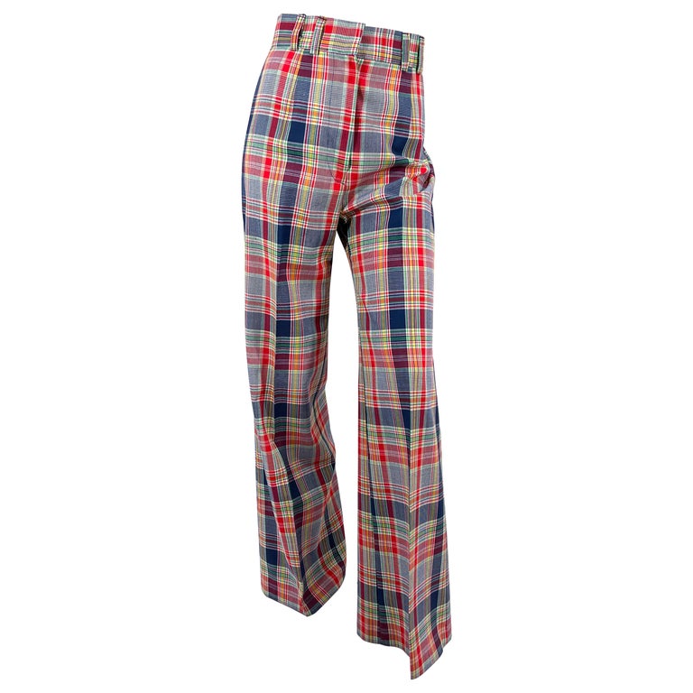 Mens 70's plaid pants new arrivals