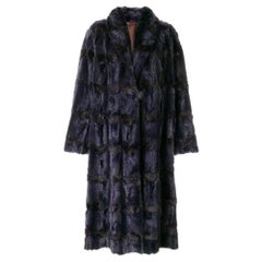 90s Fendi Vintage purple fox and mink fur coat