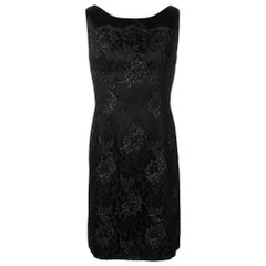 60s Adam&Eve's Vintage black cotton sleeveless dress