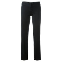 90s Gianni Versace VIntage slim fit black wool blend trousers