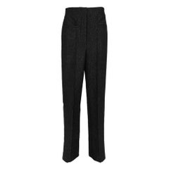 Jil Sander - Pantalon vintage en laine noire et lurex argenté, années 2000