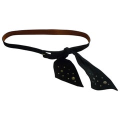 Lutece Vintage Suede Embellished Belt  