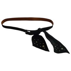 Vintage Lutece Suede Embelished Belt (28") 6