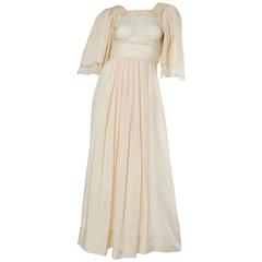 Edwardianisches Negligé-Kleid aus Seide und Spitze