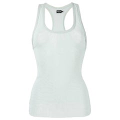 2000s Giorgio Armani Vintage light green viscose tank top