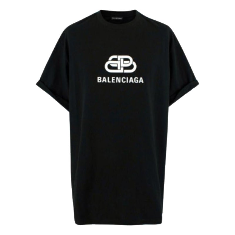 Balenciaga Logo Printed Black Cotton T Shirt For Sale At 1stDibs Balenciaga Logo Printed Black Cotton T Shirt For Sale At 1stDibs