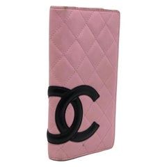 Chanel Cambon Silver Big CC Monogram Quilted Lambskin Wallet CC-W0209N-0006