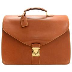 Retro Louis Vuitton Atacama Brown Nomade Leather Briefcase Bag