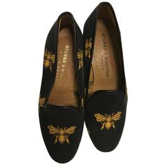 New Stubbs and Wooten Black Needlepoint Shoes - Women Size 7.5