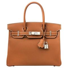 Brand New Hermes Birkin 30 Togo Gold PHW